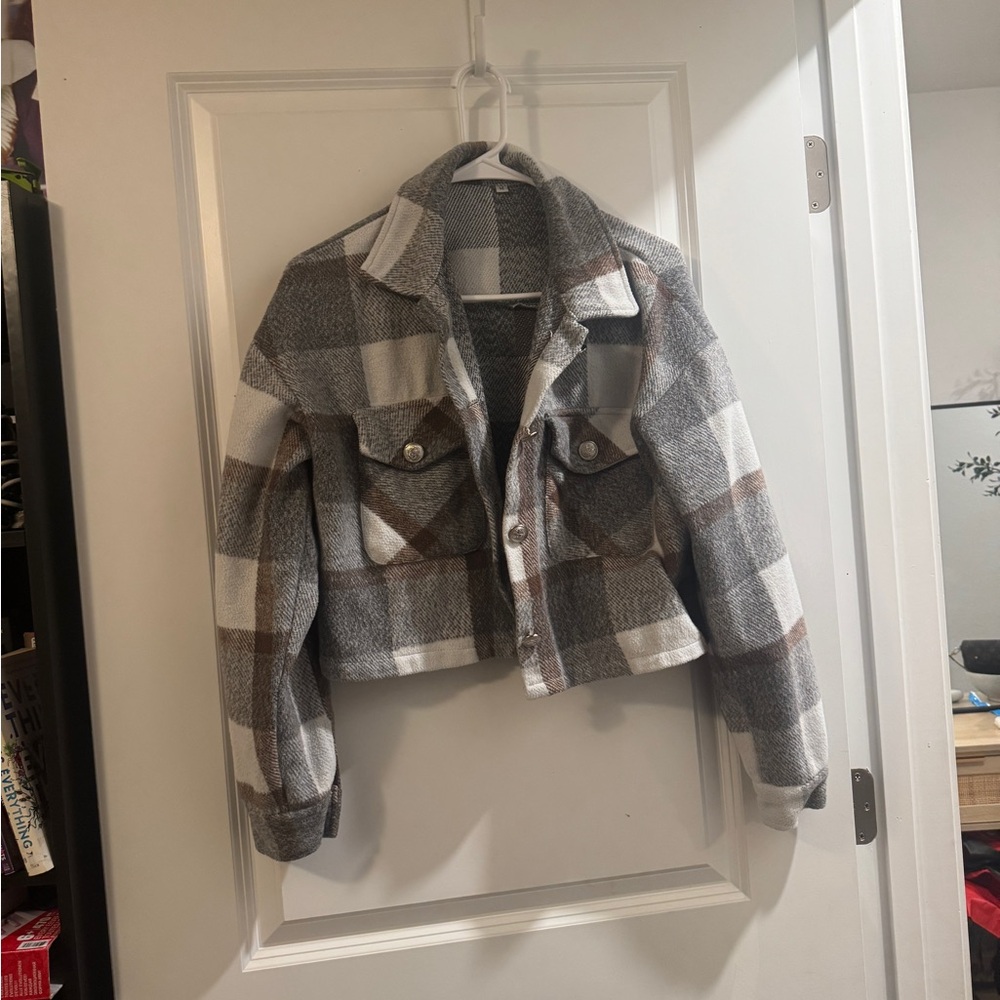 Plaid Cropped Jacket